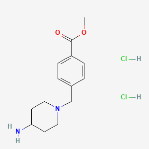 molecular formula C14H22Cl2N2O2 B2616104 Methyl 4-[(4-aminopiperidin-1-yl)methyl]benzoate dihydrochloride CAS No. 1286265-65-3
