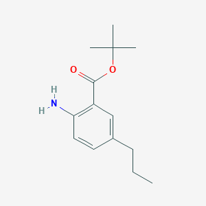 molecular formula C14H21NO2 B2616110 Tert-butyl 2-amino-5-propylbenzoate CAS No. 2248285-94-9