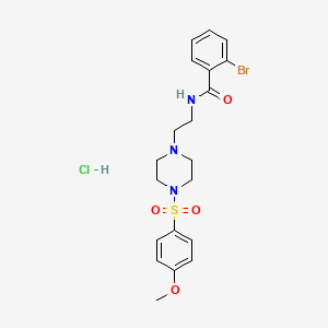 molecular formula C20H25BrClN3O4S B2616113 2-bromo-N-(2-(4-((4-methoxyphenyl)sulfonyl)piperazin-1-yl)ethyl)benzamide hydrochloride CAS No. 1215730-64-5