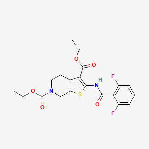 molecular formula C20H20F2N2O5S B2616119 diethyl 2-(2,6-difluorobenzamido)-4,5-dihydrothieno[2,3-c]pyridine-3,6(7H)-dicarboxylate CAS No. 864926-73-8