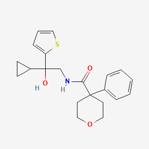 N-(2-cyclopropyl-2-hydroxy-2-(thiophen-2-yl)ethyl)-4-phenyltetrahydro-2H-pyran-4-carboxamide