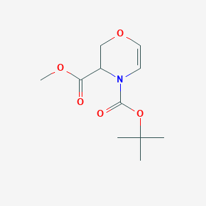molecular formula C11H17NO5 B2616121 4-O-Tert-butyl 3-O-methyl 2,3-dihydro-1,4-oxazine-3,4-dicarboxylate CAS No. 1279817-75-2