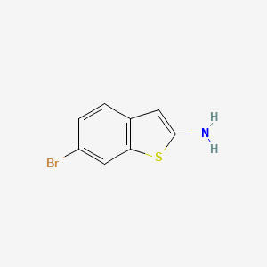 molecular formula C8H6BrNS B2616136 6-Bromobenzo[b]thiophen-2-amine CAS No. 739362-50-6