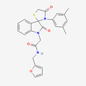 2-(3'-(3,5-dimethylphenyl)-2,4'-dioxospiro[indoline-3,2'-thiazolidin]-1-yl)-N-(furan-2-ylmethyl)acetamide