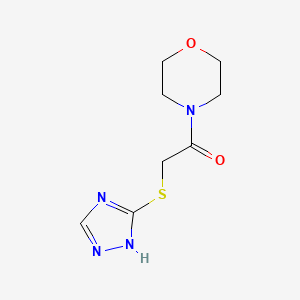 molecular formula C8H12N4O2S B2616154 1-(morpholin-4-yl)-2-(1H-1,2,4-triazol-3-ylsulfanyl)ethanone CAS No. 332869-33-7