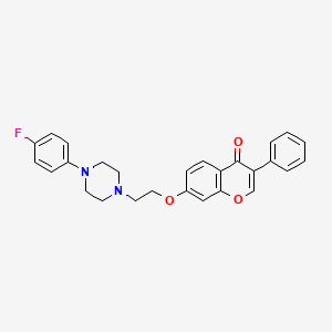 molecular formula C27H25FN2O3 B2616167 7-(2-(4-(4-fluorophenyl)piperazin-1-yl)ethoxy)-3-phenyl-4H-chromen-4-one CAS No. 904006-95-7