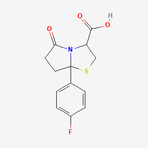 molecular formula C13H12FNO3S B2616176 7a-(4-Fluorophenyl)-5-oxo-hexahydropyrrolo[2,1-b][1,3]thiazole-3-carboxylic acid CAS No. 1009269-94-6