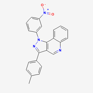 molecular formula C23H16N4O2 B2616179 3-(4-methylphenyl)-1-(3-nitrophenyl)-1H-pyrazolo[4,3-c]quinoline CAS No. 901045-30-5