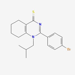 B2616186 2-(4-bromophenyl)-1-isobutyl-5,6,7,8-tetrahydroquinazoline-4(1H)-thione CAS No. 618396-61-5