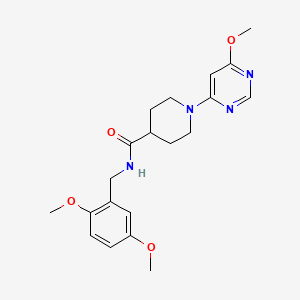 molecular formula C20H26N4O4 B2616189 N-[(2,5-dimethoxyphenyl)methyl]-1-(6-methoxypyrimidin-4-yl)piperidine-4-carboxamide CAS No. 1251601-74-7