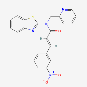 (E)-N-(benzo[d]thiazol-2-yl)-3-(3-nitrophenyl)-N-(pyridin-2-ylmethyl)acrylamide
