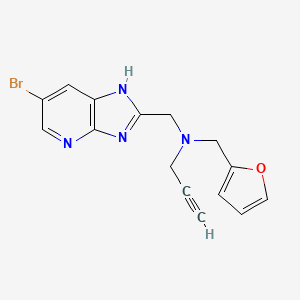 ({6-bromo-3H-imidazo[4,5-b]pyridin-2-yl}methyl)[(furan-2-yl)methyl](prop-2-yn-1-yl)amine