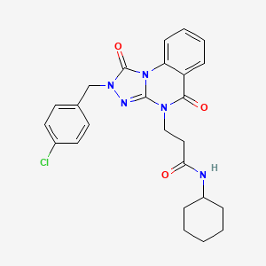N-[5-({[(5-chloro-2-methoxyphenyl)amino]carbonyl}amino)-1,3-benzothiazol-2-yl]cyclohexanecarboxamide
