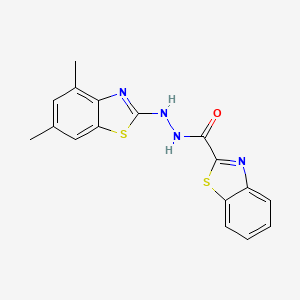 molecular formula C17H14N4OS2 B2616347 N'-(4,6-dimethyl-1,3-benzothiazol-2-yl)-1,3-benzothiazole-2-carbohydrazide CAS No. 851987-25-2