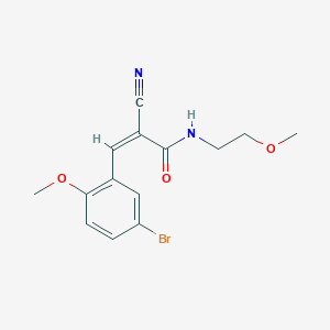 (Z)-3-(5-Bromo-2-methoxyphenyl)-2-cyano-N-(2-methoxyethyl)prop-2-enamide