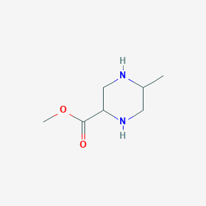 molecular formula C7H14N2O2 B2616382 Methyl 5-methylpiperazine-2-carboxylate CAS No. 1822568-81-9