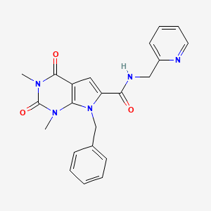 7-benzyl-1,3-dimethyl-2,4-dioxo-N-(pyridin-2-ylmethyl)-2,3,4,7-tetrahydro-1H-pyrrolo[2,3-d]pyrimidine-6-carboxamide