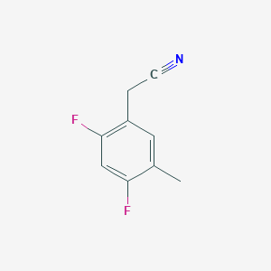 molecular formula C9H7F2N B2616394 2,4-Difluoro-5-methylphenylacetonitrile CAS No. 1242314-98-2