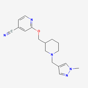2-[[1-[(1-Methylpyrazol-4-yl)methyl]piperidin-3-yl]methoxy]pyridine-4-carbonitrile