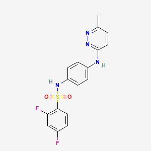 2,4-difluoro-N-(4-((6-methylpyridazin-3-yl)amino)phenyl)benzenesulfonamide