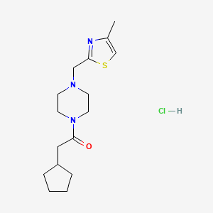 2-Cyclopentyl-1-(4-((4-methylthiazol-2-yl)methyl)piperazin-1-yl)ethanone hydrochloride