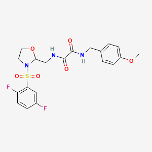 N1-((3-((2,5-difluorophenyl)sulfonyl)oxazolidin-2-yl)methyl)-N2-(4-methoxybenzyl)oxalamide