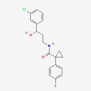 N-(3-(3-chlorophenyl)-3-hydroxypropyl)-1-(4-fluorophenyl)cyclopropanecarboxamide