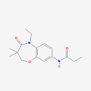 N-(5-ethyl-3,3-dimethyl-4-oxo-2,3,4,5-tetrahydrobenzo[b][1,4]oxazepin-8-yl)propionamide