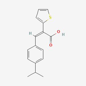 (E)-3-(4-propan-2-ylphenyl)-2-thiophen-2-ylprop-2-enoic acid
