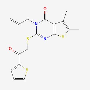 3-allyl-5,6-dimethyl-2-((2-oxo-2-(thiophen-2-yl)ethyl)thio)thieno[2,3-d]pyrimidin-4(3H)-one