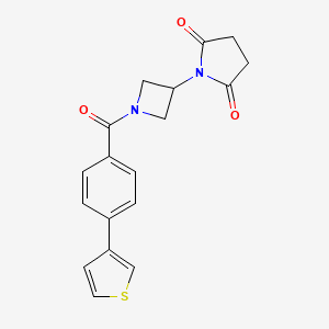 1-(1-(4-(Thiophen-3-yl)benzoyl)azetidin-3-yl)pyrrolidine-2,5-dione
