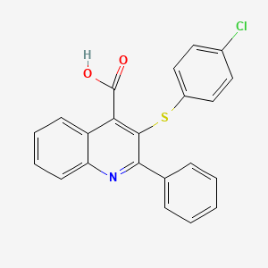 3-[(4-Chlorophenyl)sulfanyl]-2-phenyl-4-quinolinecarboxylic acid