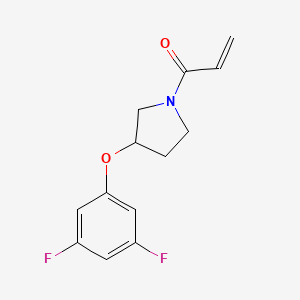 molecular formula C13H13F2NO2 B2616603 1-[3-(3,5-Difluorophenoxy)pyrrolidin-1-yl]prop-2-en-1-one CAS No. 2361640-62-0