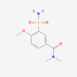 molecular formula C10H14N2O4S B2616625 4-methoxy-N,N-dimethyl-3-sulfamoylbenzamide CAS No. 1479683-22-1