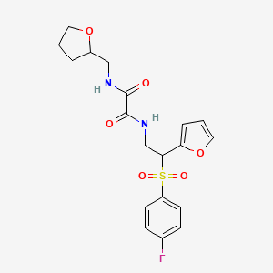 N-[2-[(4-fluorophenyl)sulfonyl]-2-(2-furyl)ethyl]-N'-(tetrahydrofuran-2-ylmethyl)ethanediamide