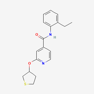 molecular formula C18H20N2O2S B2616709 N-(2-ethylphenyl)-2-(thiolan-3-yloxy)pyridine-4-carboxamide CAS No. 2034360-91-1