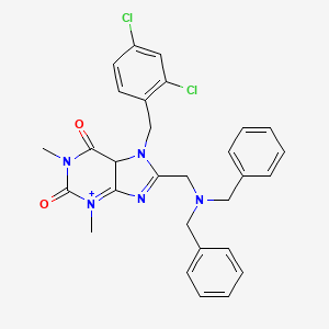 8-[(dibenzylamino)methyl]-7-[(2,4-dichlorophenyl)methyl]-1,3-dimethyl-2,3,6,7-tetrahydro-1H-purine-2,6-dione