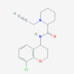 N-(8-chloro-3,4-dihydro-2H-1-benzopyran-4-yl)-1-(prop-2-yn-1-yl)piperidine-2-carboxamide