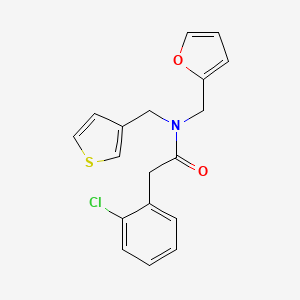2-(2-chlorophenyl)-N-(furan-2-ylmethyl)-N-(thiophen-3-ylmethyl)acetamide