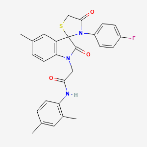 N-(2,4-dimethylphenyl)-2-(3'-(4-fluorophenyl)-5-methyl-2,4'-dioxospiro[indoline-3,2'-thiazolidin]-1-yl)acetamide