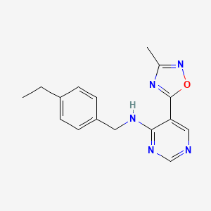 N-(4-ethylbenzyl)-5-(3-methyl-1,2,4-oxadiazol-5-yl)pyrimidin-4-amine