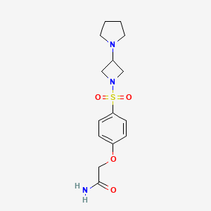 2-[4-(3-Pyrrolidin-1-ylazetidin-1-yl)sulfonylphenoxy]acetamide