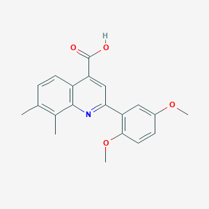 2-(2,5-Dimethoxyphenyl)-7,8-dimethylquinoline-4-carboxylic acid