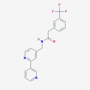 molecular formula C20H16F3N3O B2616738 N-([2,3'-bipyridin]-4-ylmethyl)-2-(3-(trifluoromethyl)phenyl)acetamide CAS No. 2034542-85-1
