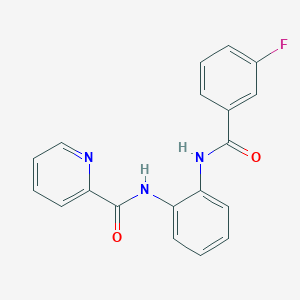 molecular formula C19H14FN3O2 B2616740 N-(2-(3-fluorobenzamido)phenyl)picolinamide CAS No. 1207023-71-9