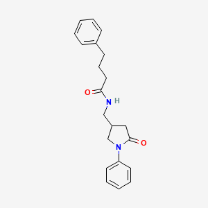 N-((5-oxo-1-phenylpyrrolidin-3-yl)methyl)-4-phenylbutanamide