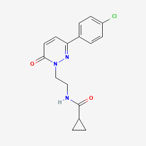 N-(2-(3-(4-chlorophenyl)-6-oxopyridazin-1(6H)-yl)ethyl)cyclopropanecarboxamide