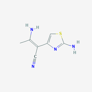 3-Amino-2-(2-amino-1,3-thiazol-4-yl)but-2-enenitrile
