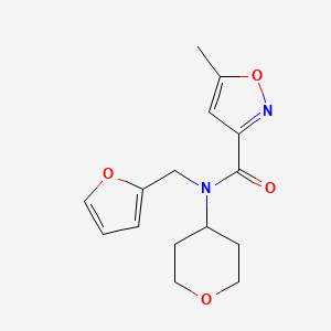 molecular formula C15H18N2O4 B2616798 N-[(furan-2-yl)methyl]-5-methyl-N-(oxan-4-yl)-1,2-oxazole-3-carboxamide CAS No. 1448069-35-9