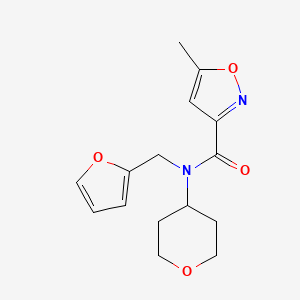 molecular formula C15H18N2O4 B2616798 N-(furan-2-ylmethyl)-5-methyl-N-(tetrahydro-2H-pyran-4-yl)isoxazole-3-carboxamide CAS No. 1448069-35-9